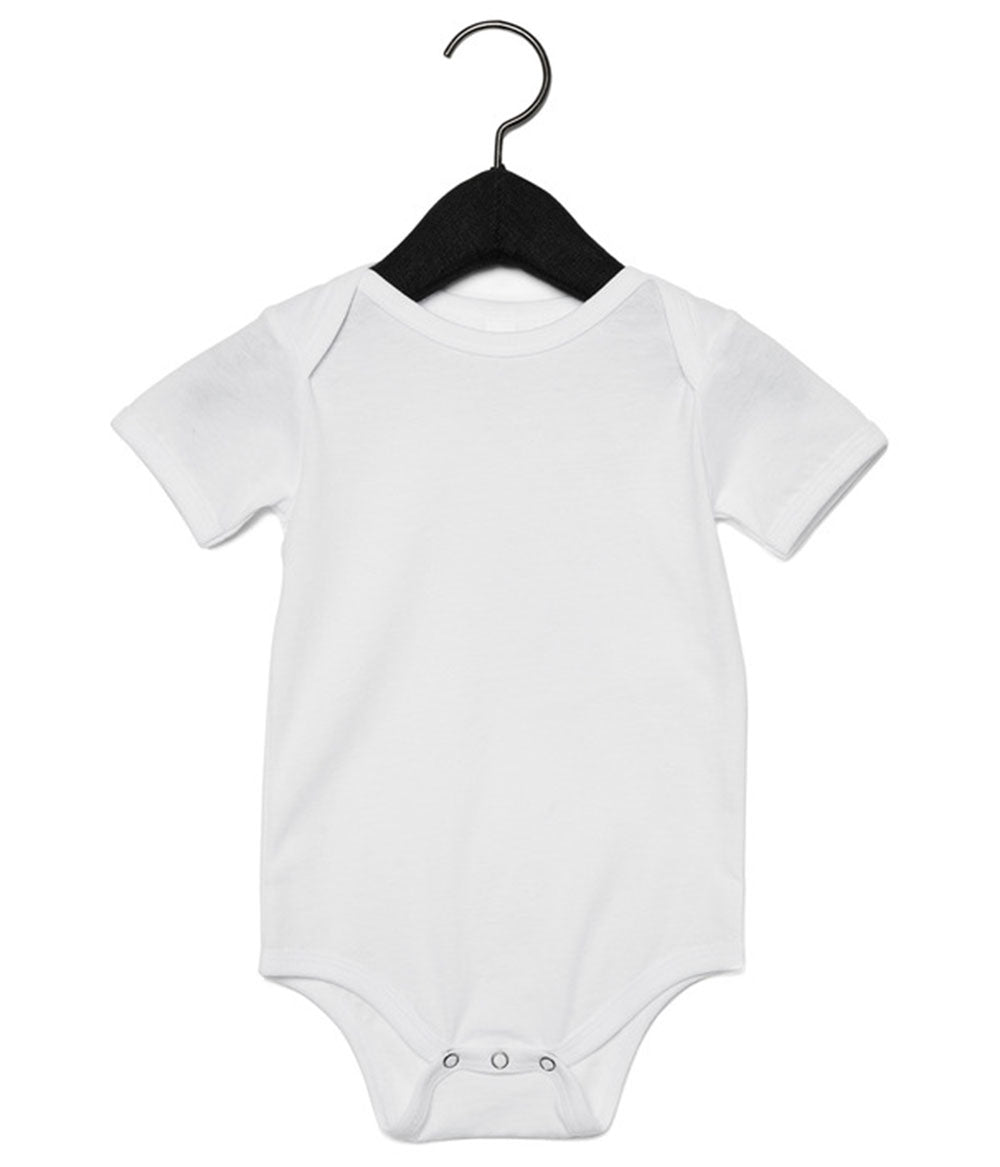 Infant onesie on white background