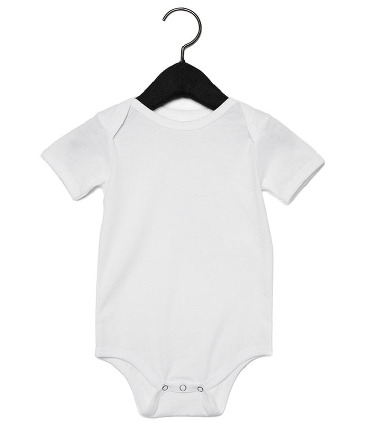 Infant onesie on white background