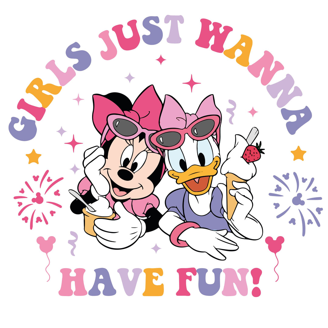 Minnie Mouse and Daisy Duck DTF transfer design