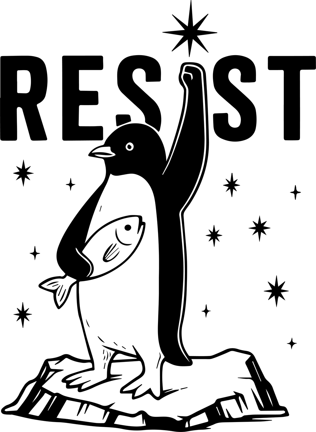 Resist Penguin design
