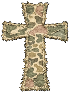 Camo Cross DTF Transfers Ready to Press