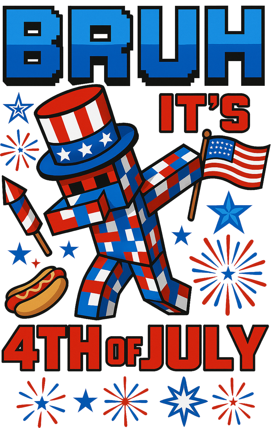 Minecraft 4th of July design