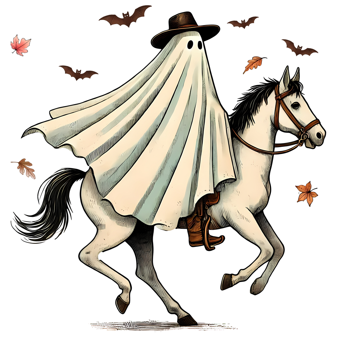 COWBOY GHOST - Spooky Halloween Designs for T-Shirts