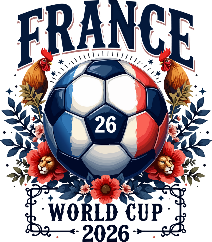 France 2026 Soccer Graphic - Vintage National Team Fan Apparel Design