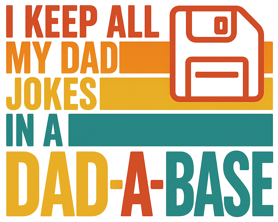 Dad jokes floppy disk design