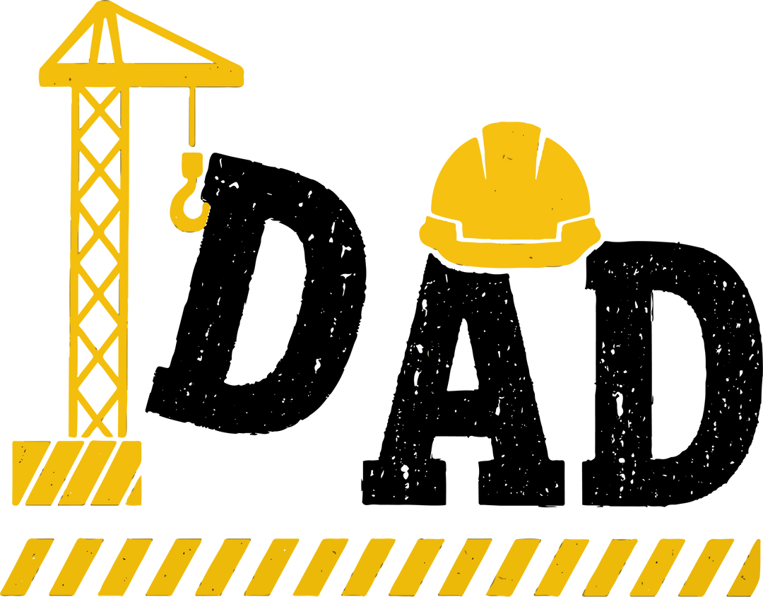 Construction Dad DTF Transfer design