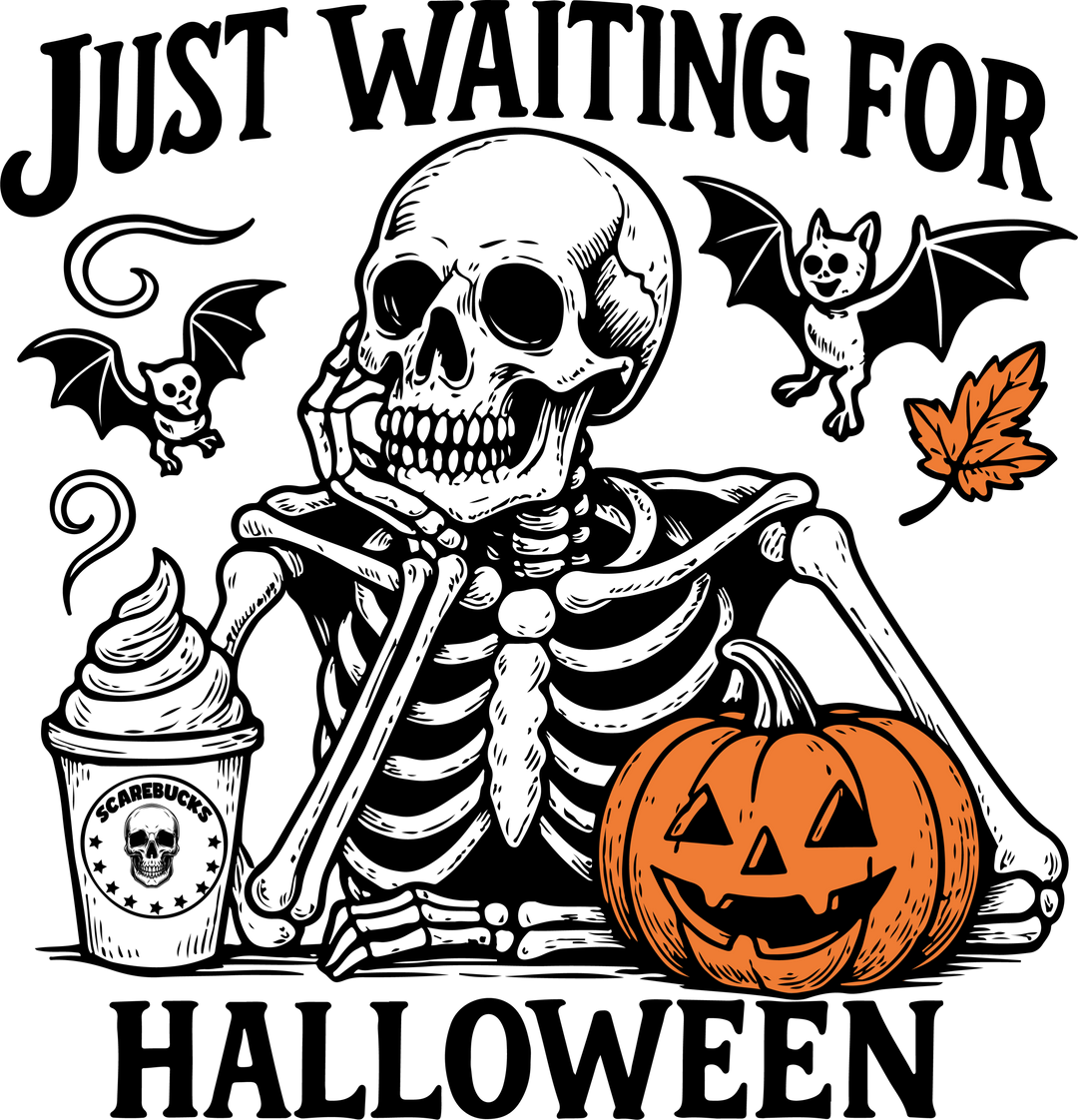 Skeleton and pumpkin graphic tee