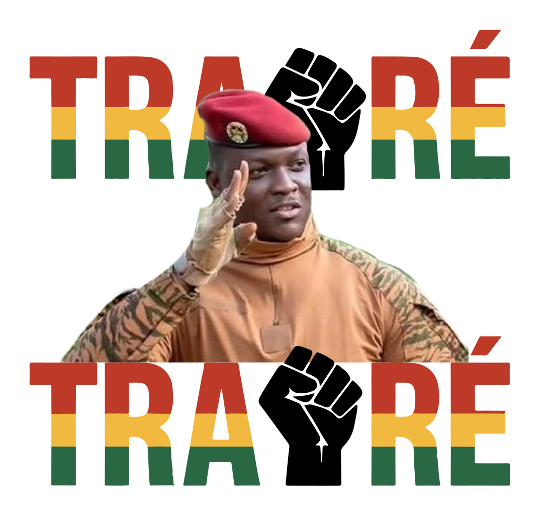 Ibrahim Traoré DTF transfer design