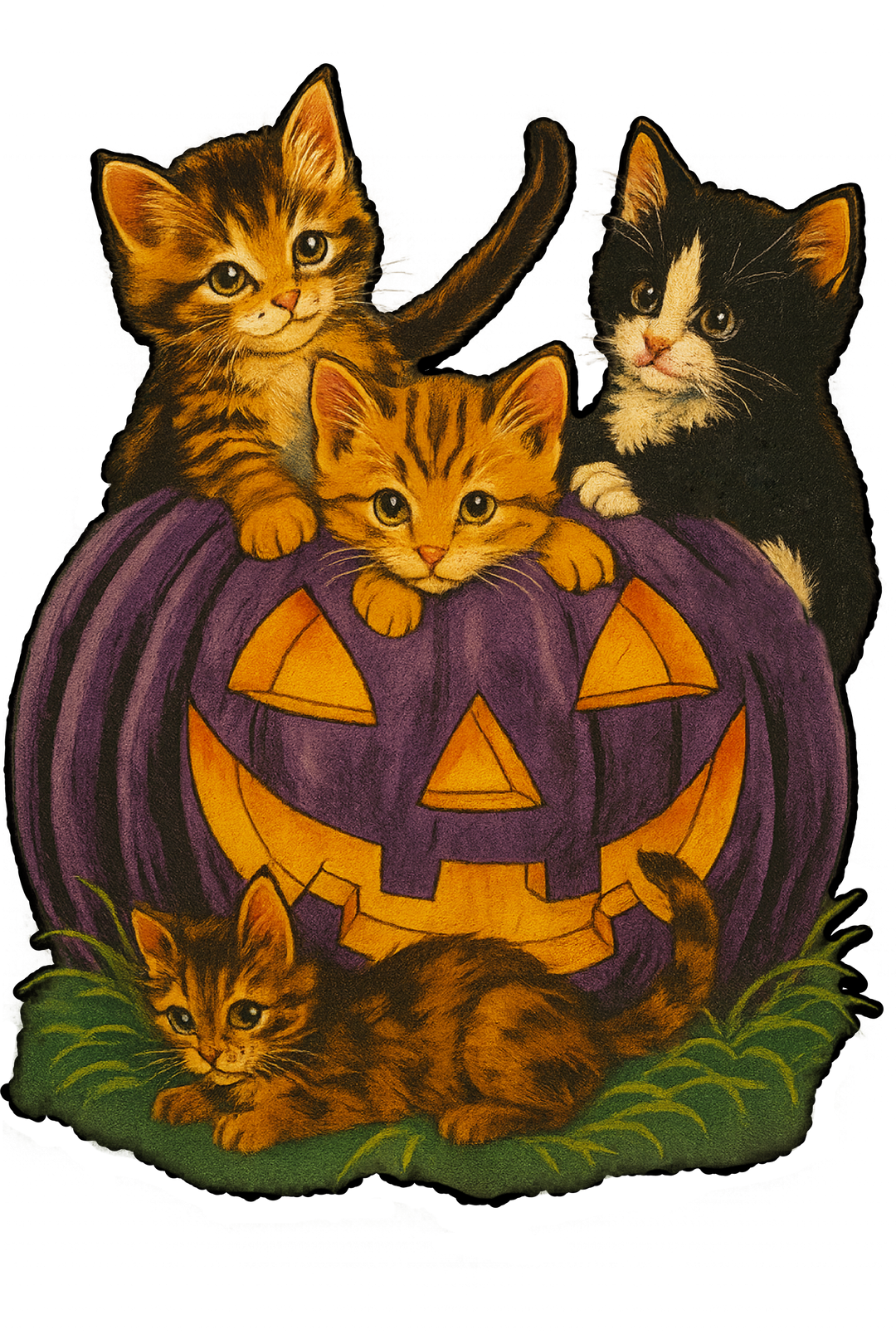 Vintage Halloween cat t-shirt