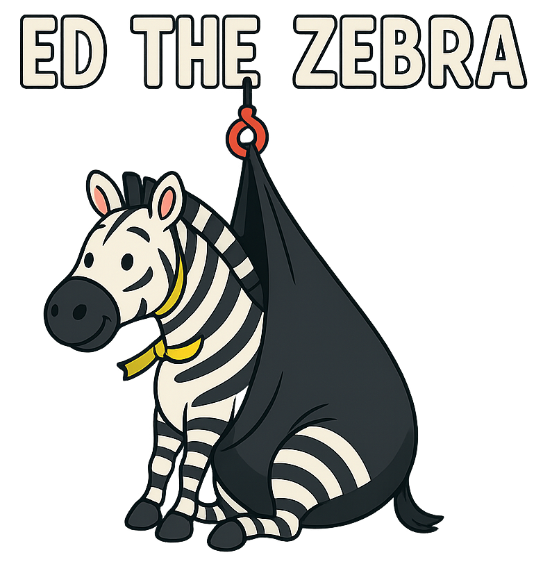 Zebra caught in a net DTF transfer