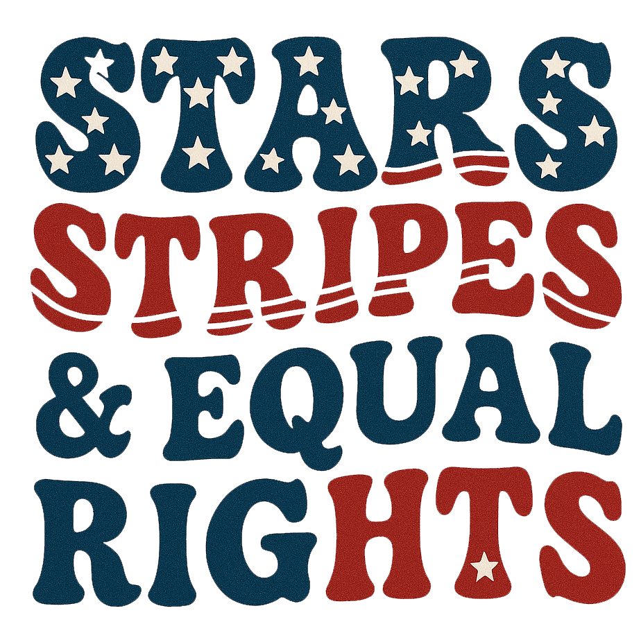 Stars Stripes Equal Rights graphic design