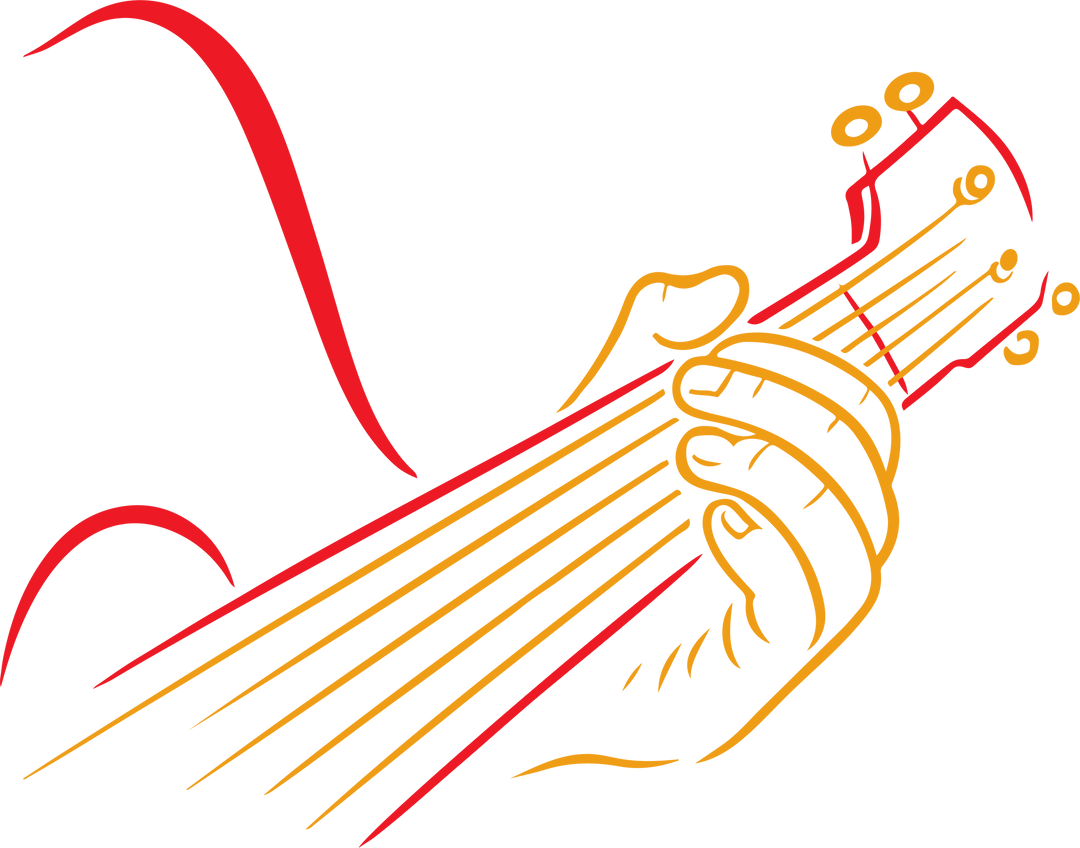 Hand strumming guitar strings