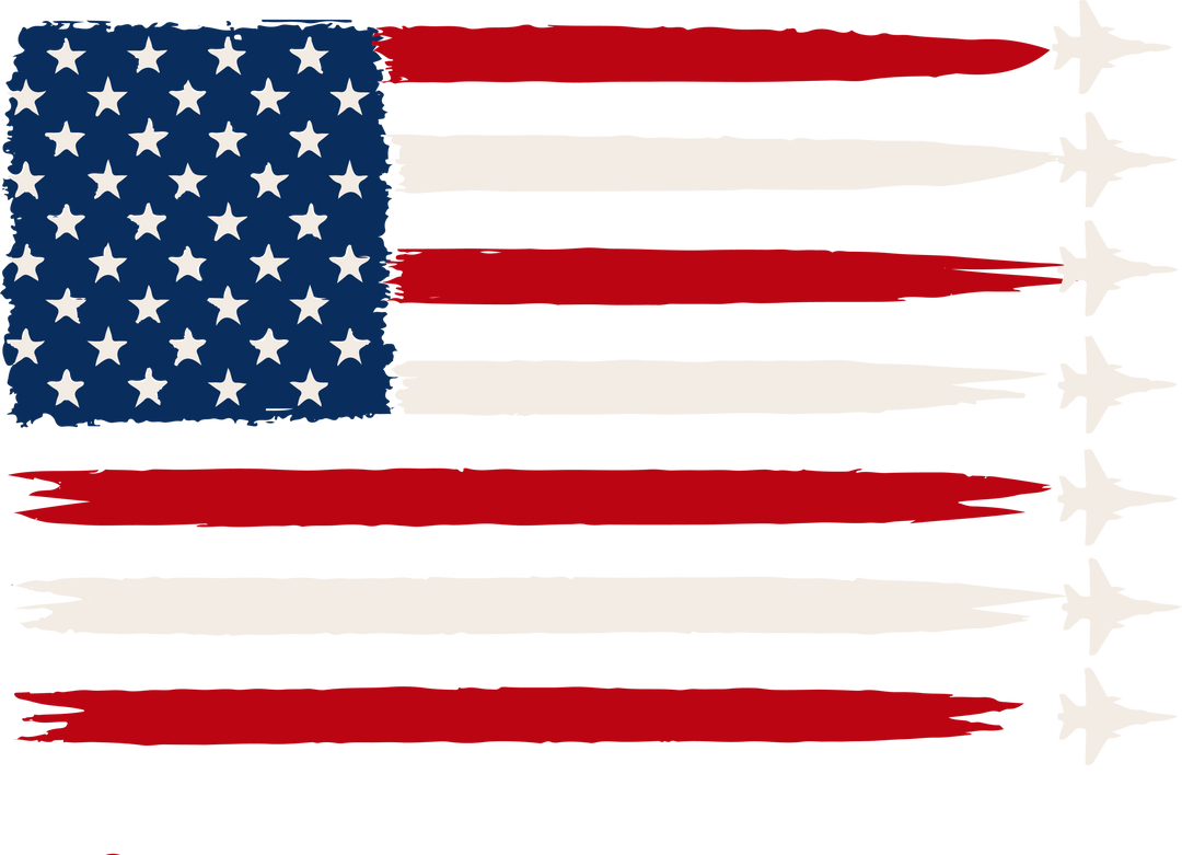 Vintage American flag T-shirt design