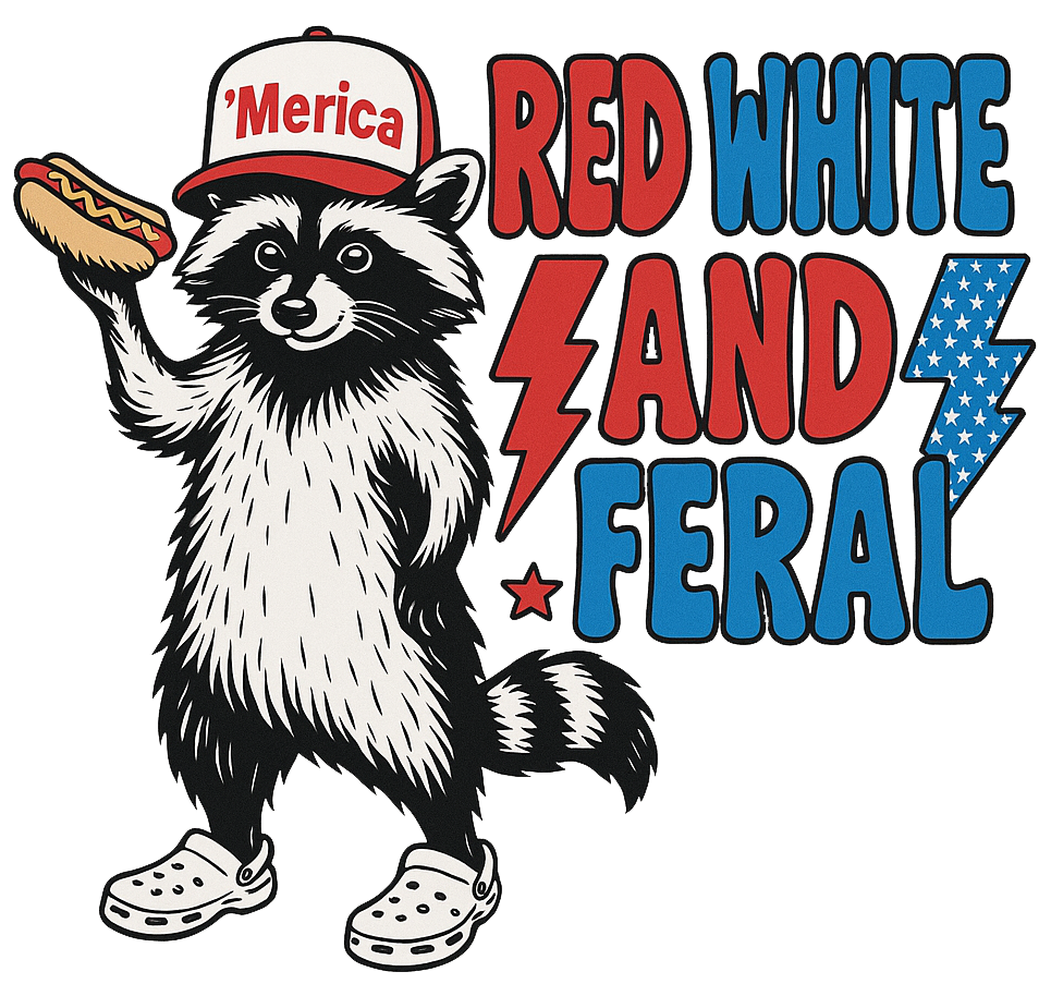 Raccoon Americana design