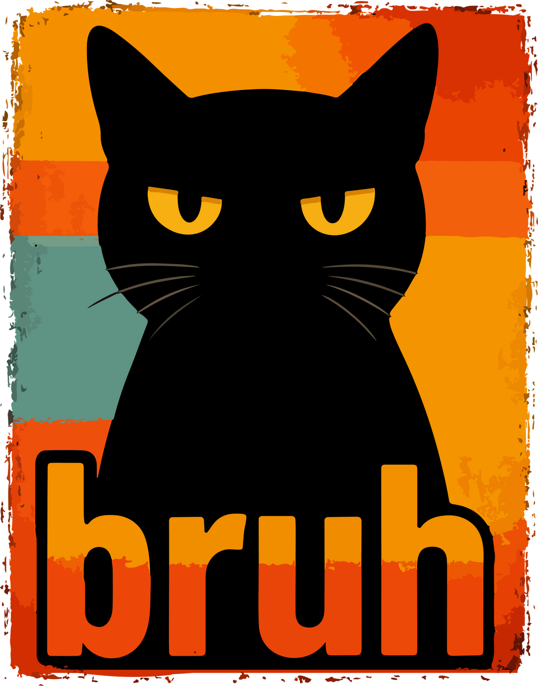 Grumpy Bruh Cat Design