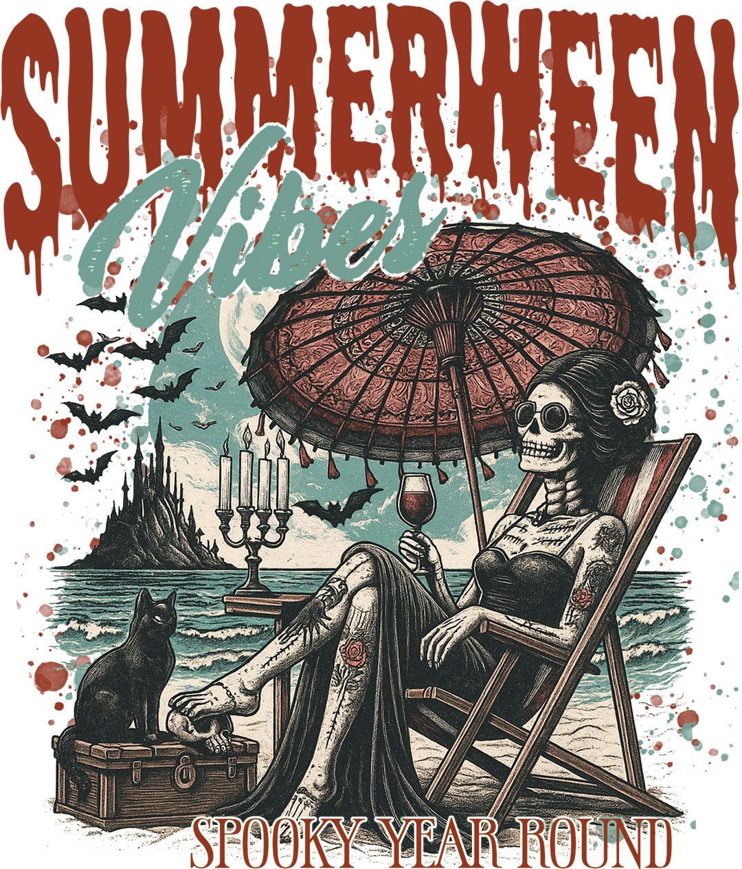 Retro Skeleton Halloween T-Shirt