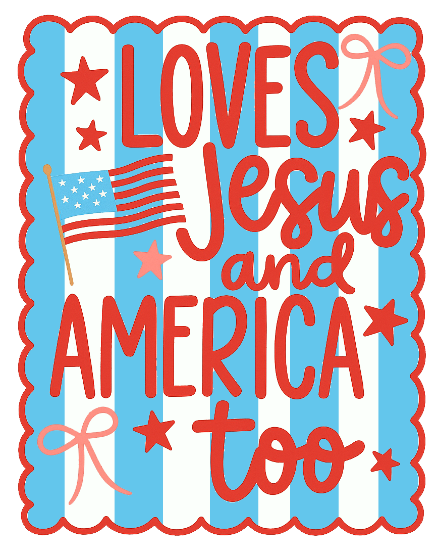 Jesus and American flag design