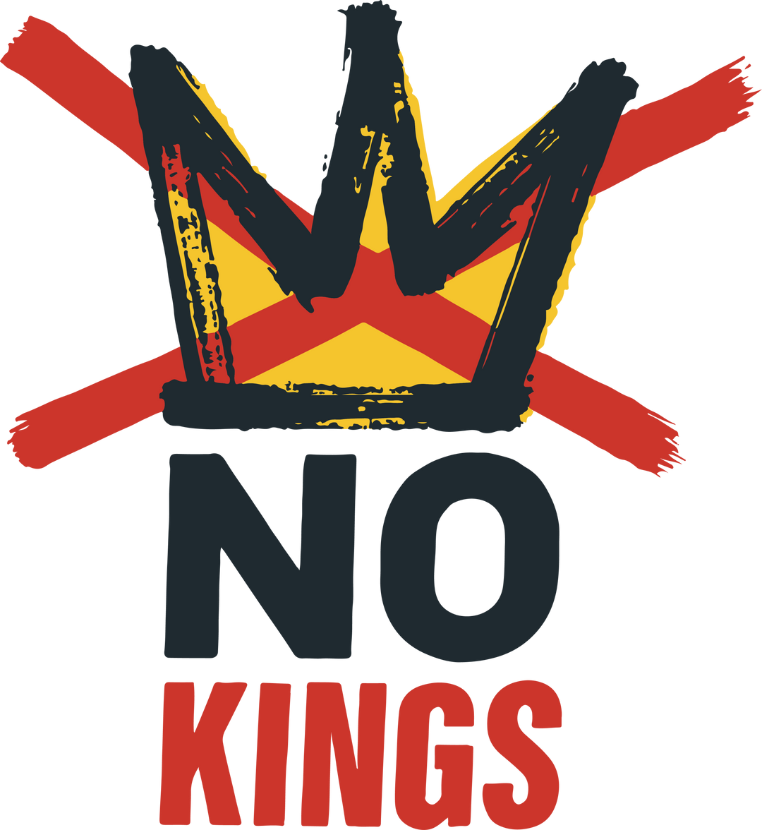 No Kings DTF transfer design