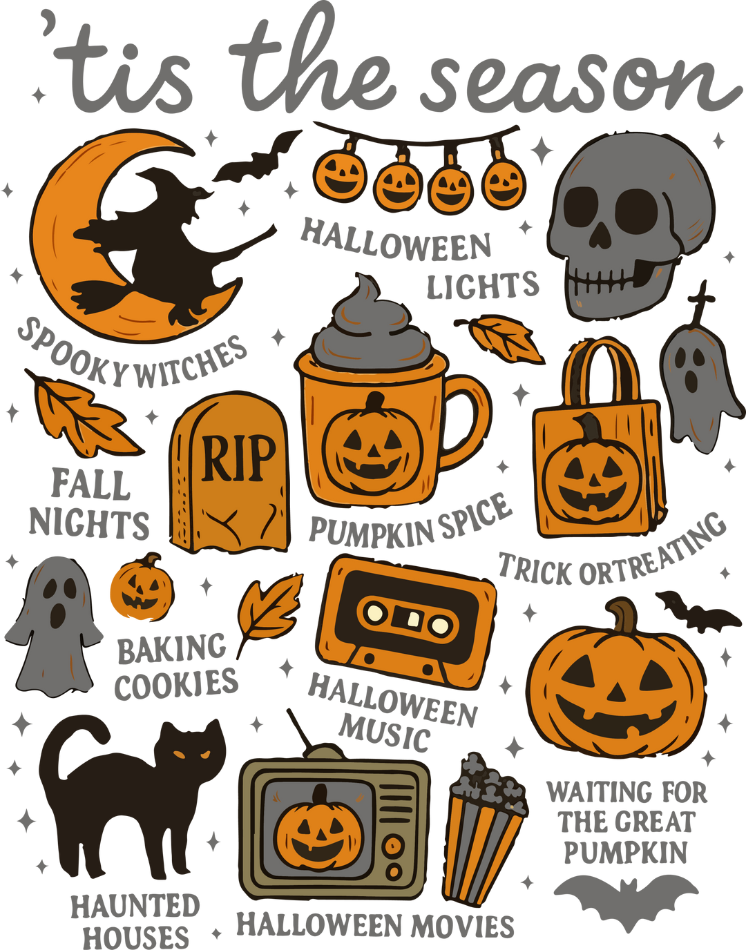 Pumpkin witch Halloween graphic tee
