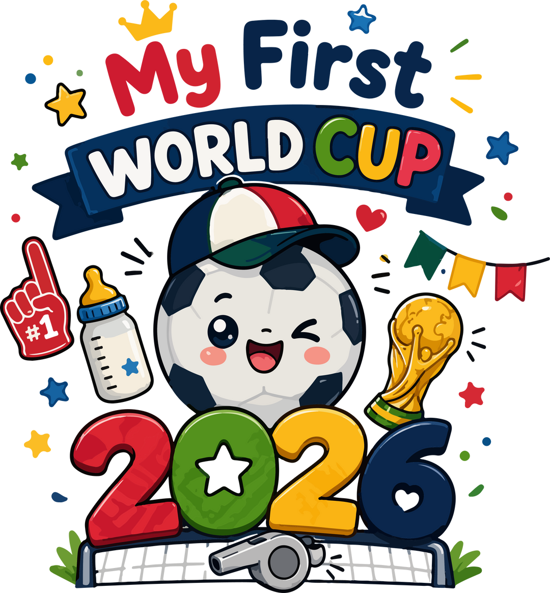 My First World Cup 2026 Soccer Graphic - Cute Baby & Toddler Fan Apparel Design