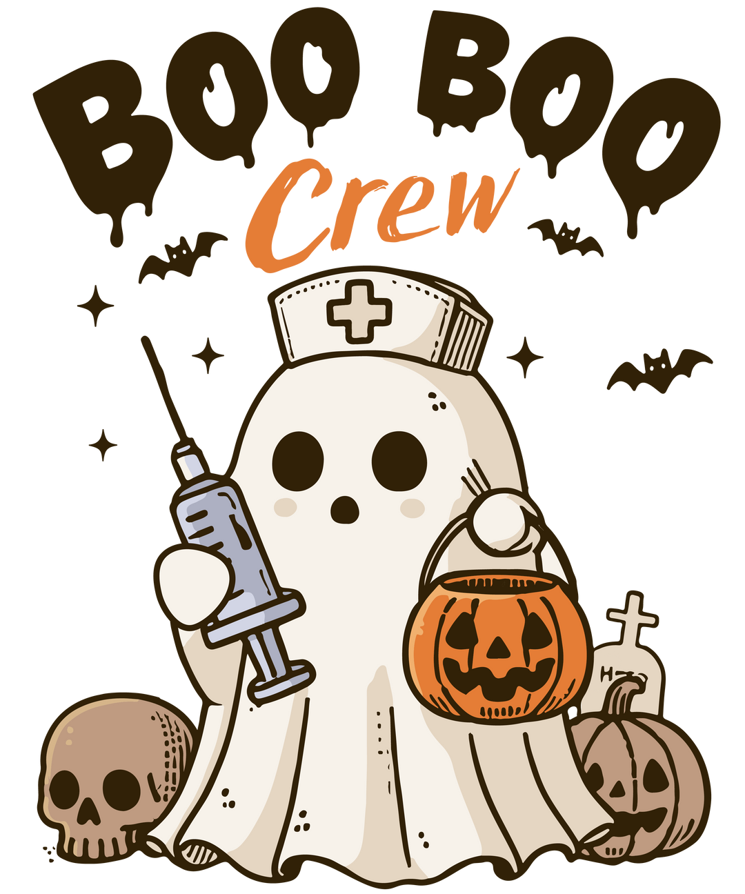 BOO BOO CREW - Cute and Spooky Halloween Designs for T-Shirts