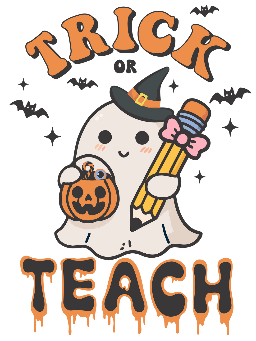 TRICK OR TEACH - Cute and Spooky Halloween Designs for T-Shirts