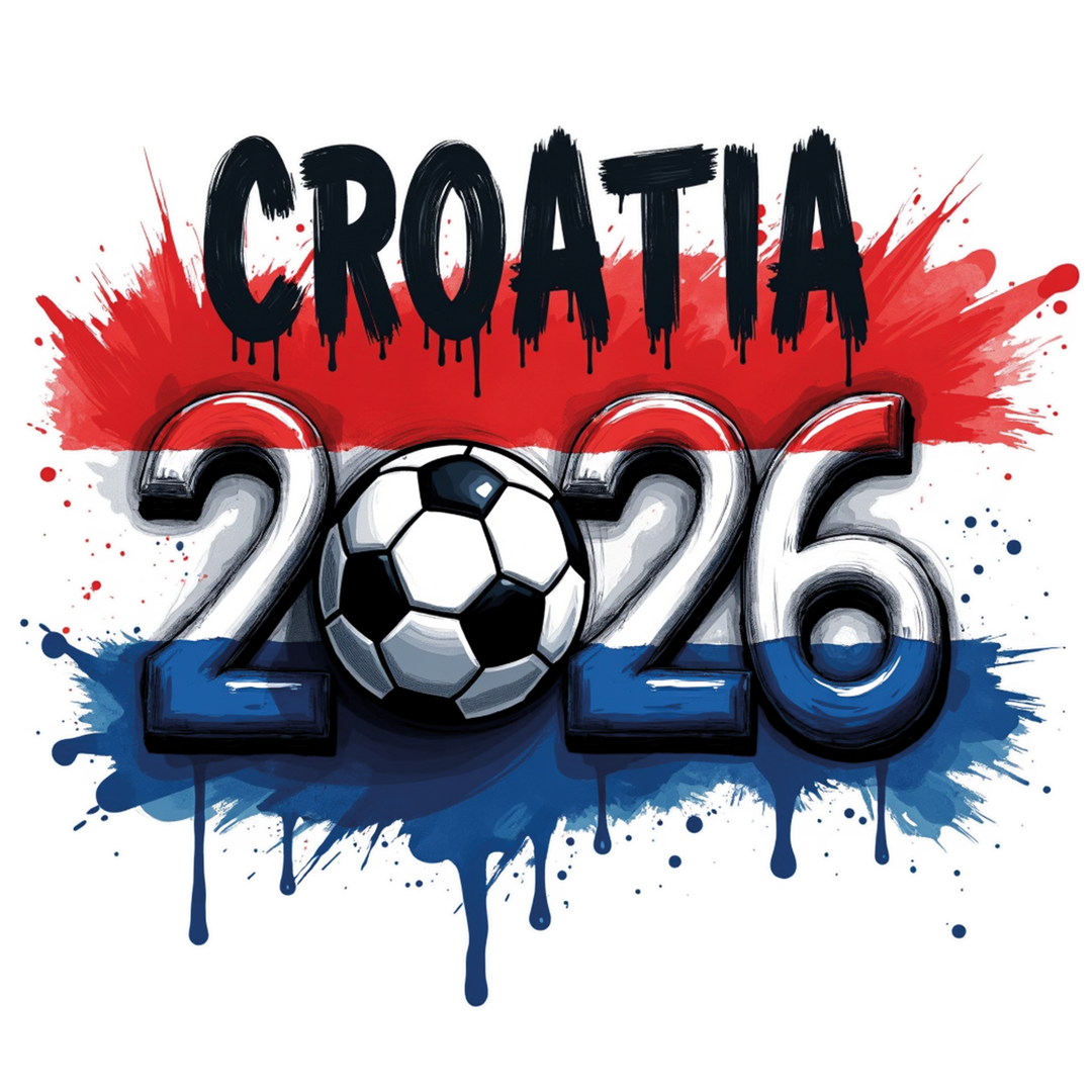 Croatia 2026 Soccer Graphic - National Team Fan Apparel Design