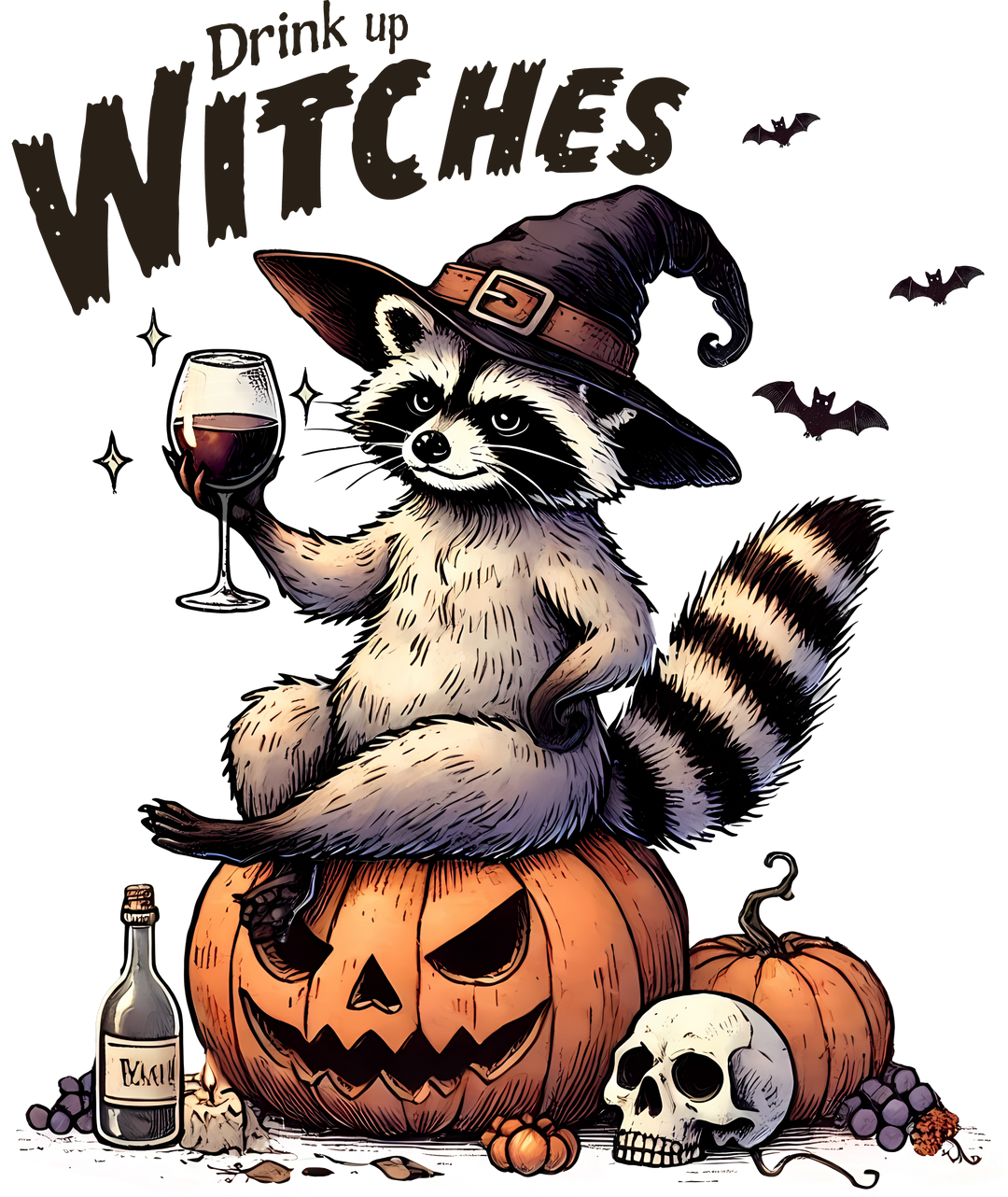 DRINK UP WITCHES - Funny and Spooky Halloween Designs for T-Shirts